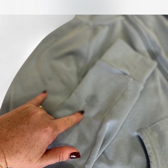 [Skims| Baby Blue Tracksuit Zip Up Fitted Hoodie (L) Fold Over Pants (S) Long - Picture 8 of 8